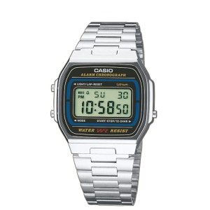 Srebrny zegarek męski Casio Collection A164WA-1VES kwarcowy