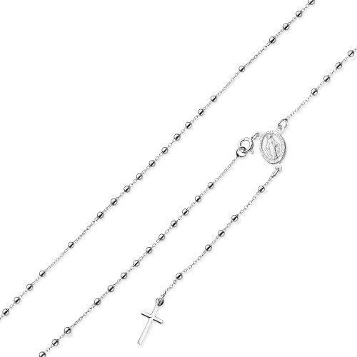 Srebrny różaniec Chrzest Komunia 925 D044-925 MARKO