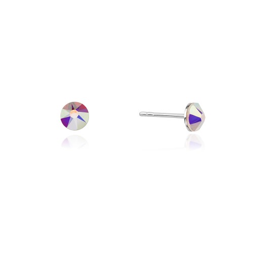 Srebrne kolczyki basic z kryształkami Swarovski wielokolor KR2R191-AB MARKO
