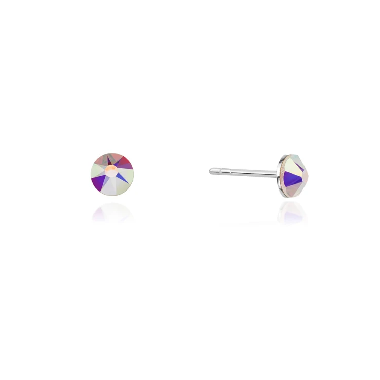 Srebrne kolczyki basic z kryształkami Swarovski wielokolor KR2R191-AB MARKO