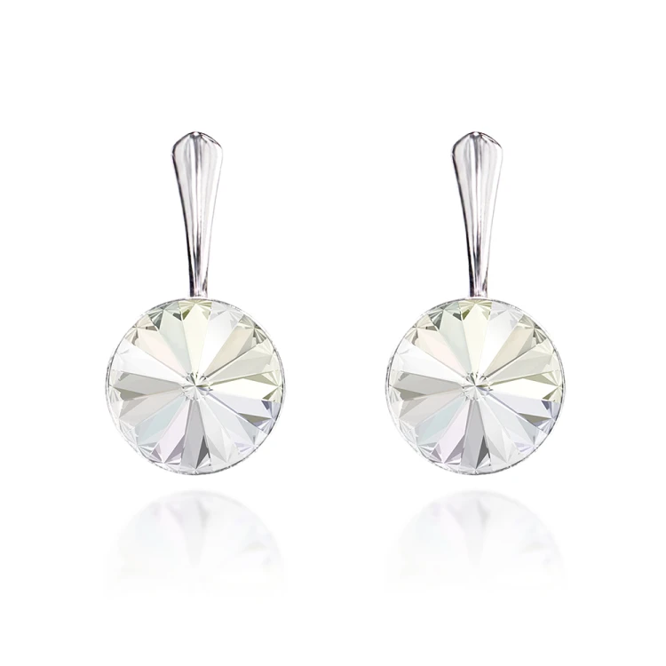Srebrne kolczyki z kryształami Swarovski białe KR5R101 MARKO