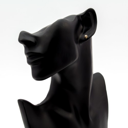 Złote kolczyki z brylantami 0,16ct