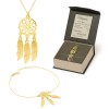 Złoty naszyjnik i bransoletka Łapacz Snów Dreamcatcher N226-B356-585 pudełko