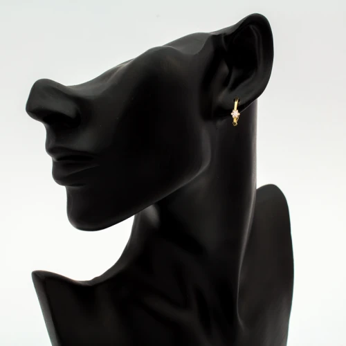 Złote kolczyki z brylantami 0,12ct