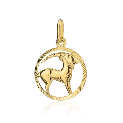 Złoty wisiorek zawieszka znak zodiaku Koziorożec złoto 585