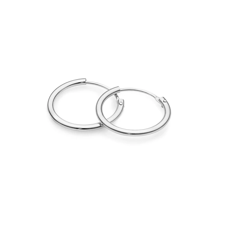 Kolczyki z białego złota 13mm kreolki małe kółka Jeso K200-B585 MARKO