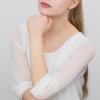 Pozłacana potrójna bransoletka z sercami B323-925-Z MARKO