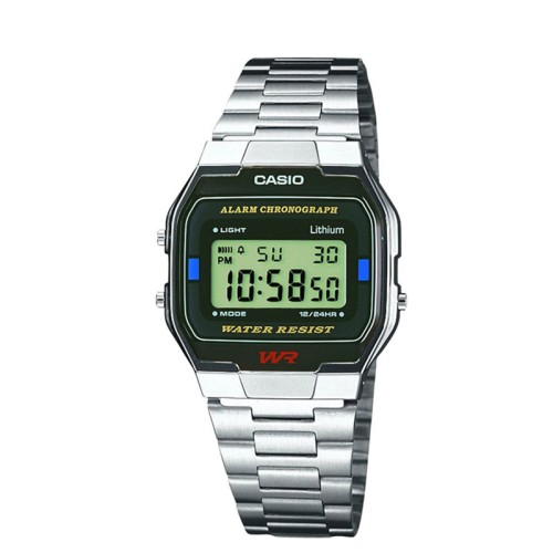 Srebrny zegarek męski Casio Collection A163WA-1QES kwarcowy