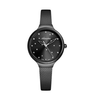 Zegarek damski Adriatica A3723.B144Q czarna bransoleta mesh