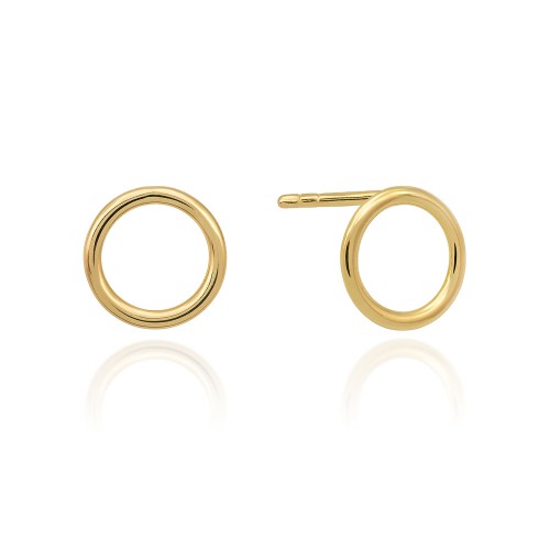 Złote kolczyki ring koło minimalistyczne Supreni K492-585 MARKO