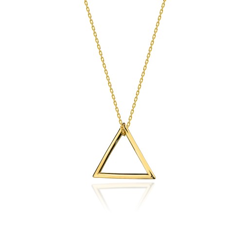 Pozłacany minimalistyczny naszyjnik geometryczny trójkąt Supreni N302-925-Z MARKO