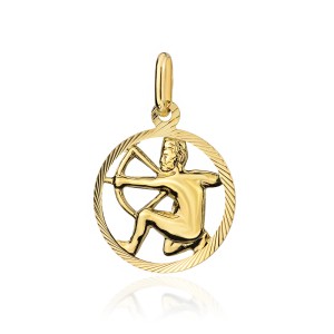 Złoty wisiorek zawieszka znak zodiaku Strzelec złoto 585