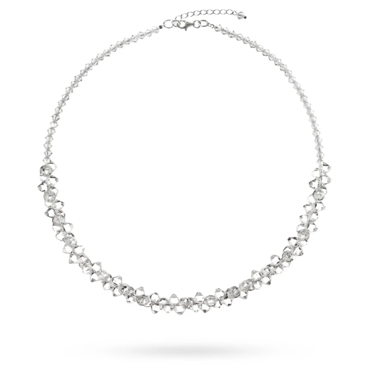 Naszyjnik ślubny z kryształami Swarovski srebro 925 NR5376 marko
