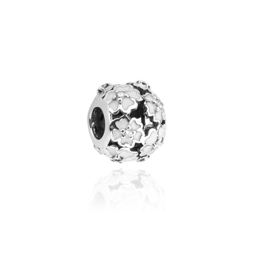 Srebrna zawieszka wisiorek Charms koralik kwiaty Z107-925 marko