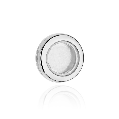 Srebrna zawieszka płaska Charms ze szkłem do bransoletki mesh  Z180-925-S marko