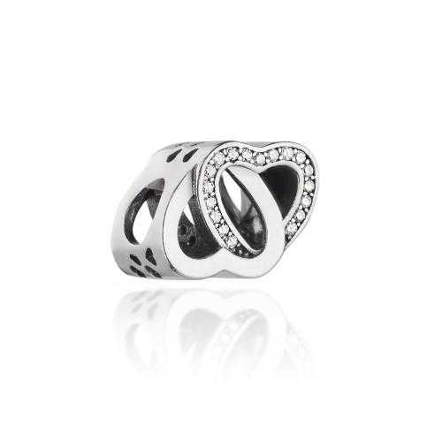 Wisiorek Charms zawieszka splecione serca cyrkonie Z384-925 MARKO