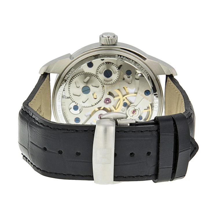 Niezwykły męski zegarek Tissot T-complications Squelette T070.405.16.411.00 (T0704051641100)