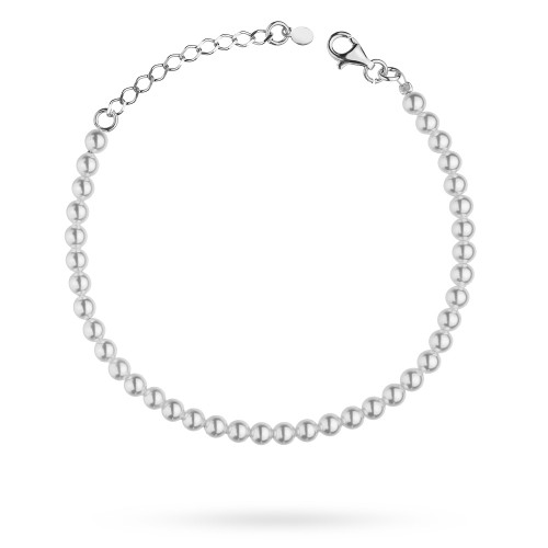 Bransoletka ślubna z perłami Swarovski srebro 925