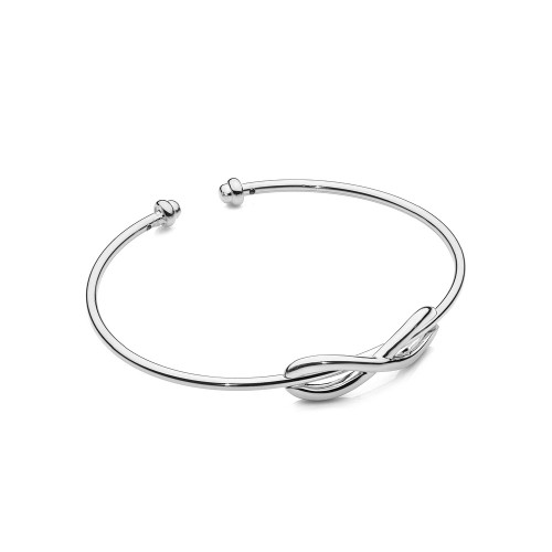 Srebrna sztywna bransoletka bangle nieskończoność Virino B136-925-S marko