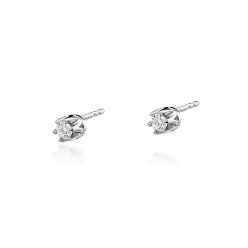 Złote kolczyki z brylantami klasyczne basic 0,20ct białe złoto KO-032-585-B0.20 MARKO