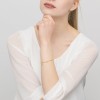 Pozłacana bransoletka Charms zawieszki koniczynki B823-925-Z