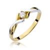 Zaręczynowy pierścionek żółte złoto brylant 0,10ct W190B-585-B0.10 MARKO