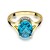 Złoty pierścionek zaręczynowy topaz Swiss 3,00ct brylanty z kolekcji Kultowa, prezentowany na białym tle produktu W0150.Z3.TOB.01