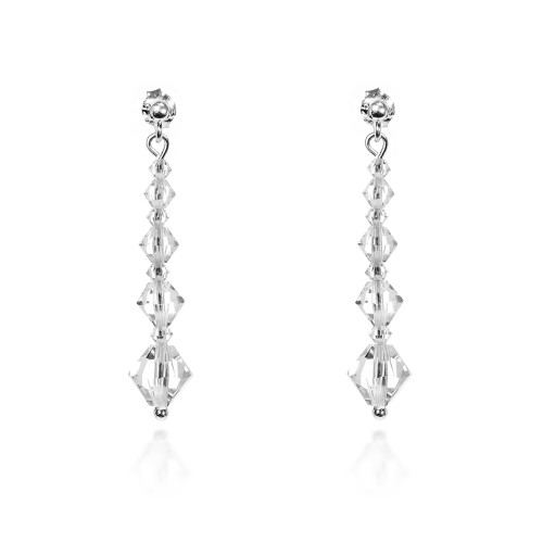 Klasyczne kolczyki ślubne kryształy Swarovski KR461 MARKO