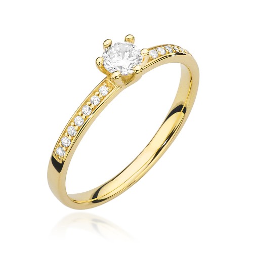 Złoty pierścionek z brylantami 0,37ct 585 Galaktyki W459B-585-B0.37 marko