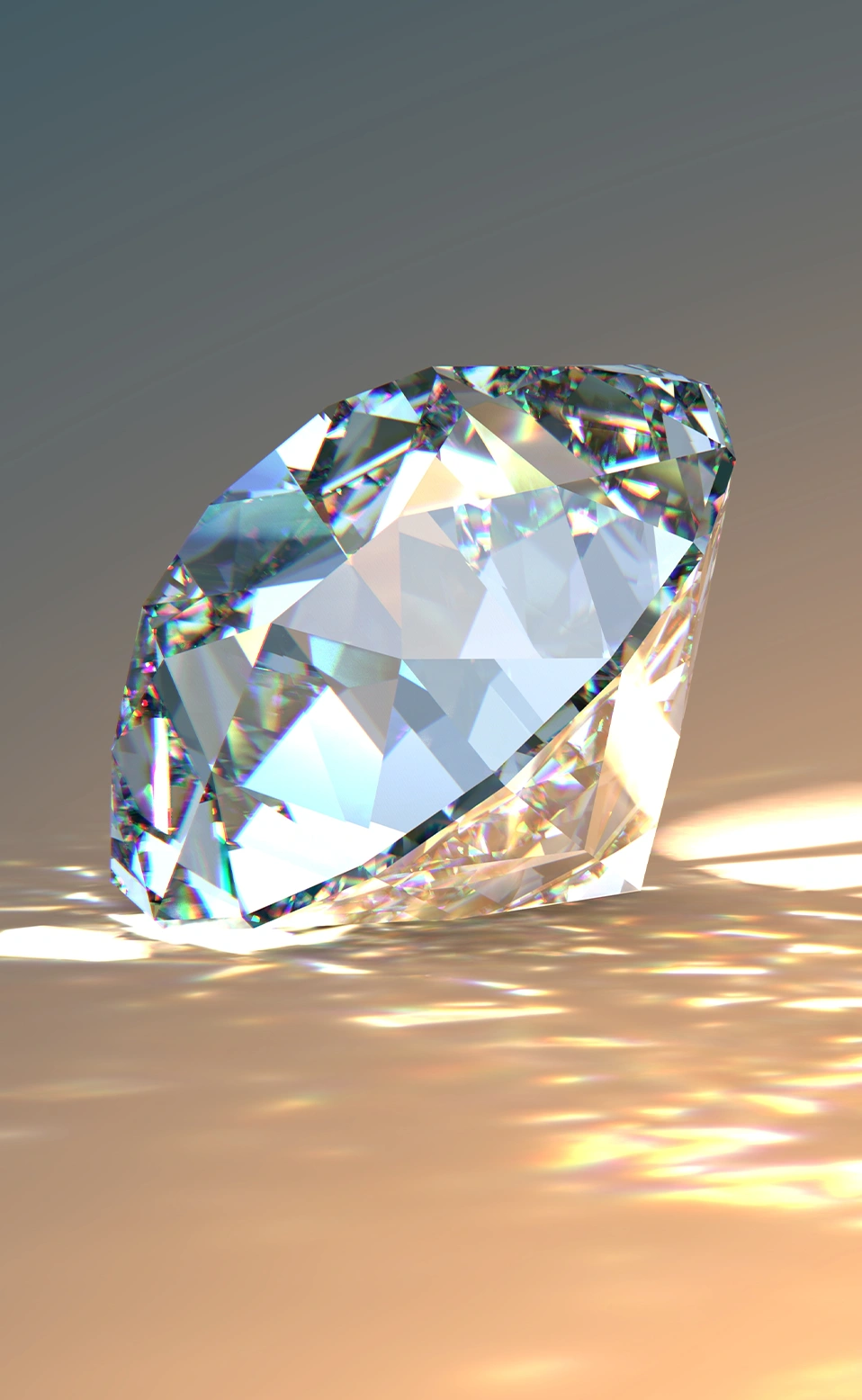 duży diament na jasnym tle